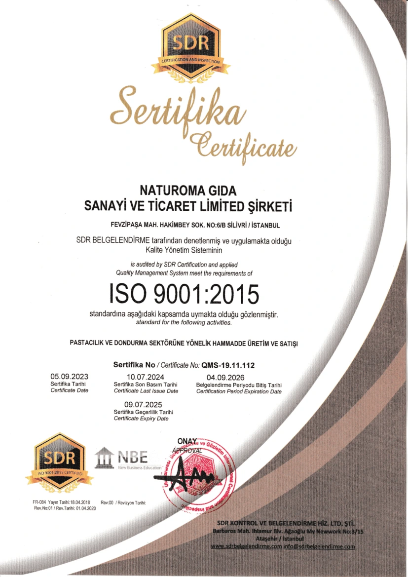 ISO 9001 Sertifikası
